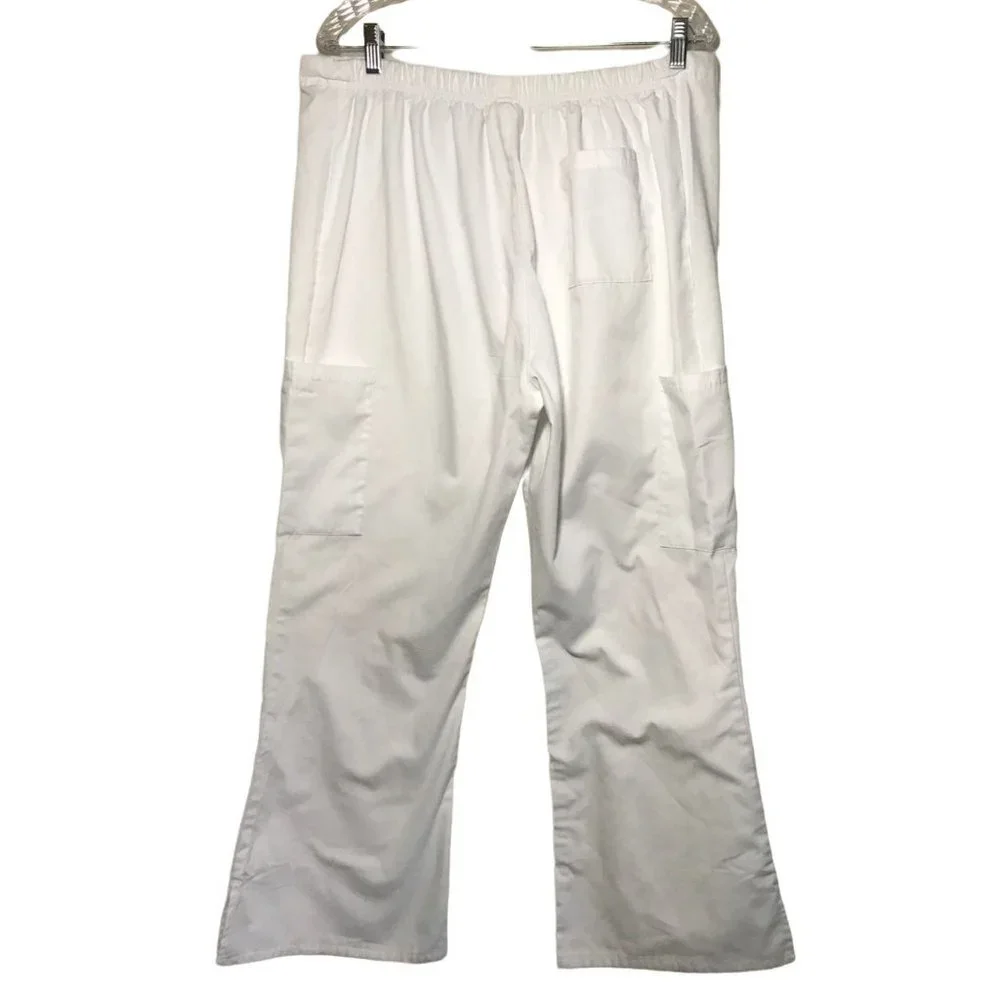 Malibu Doc Womens Scrub Pants Size Large White - Picture 3 of 3